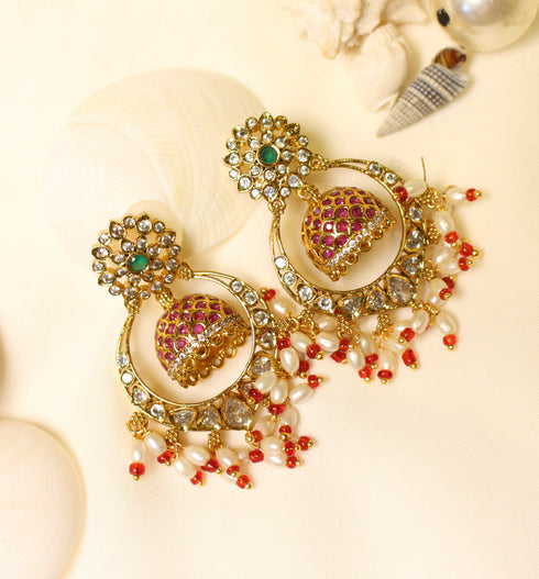 Kundan Handmade Chandbali