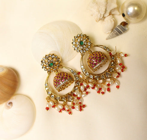 Kundan Handmade Chandbali
