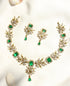 Gulzar-E-Nageen" Green Ganga Jamna Style Necklace