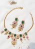 Multicolor Diamond Ganga Jamna Style Necklace