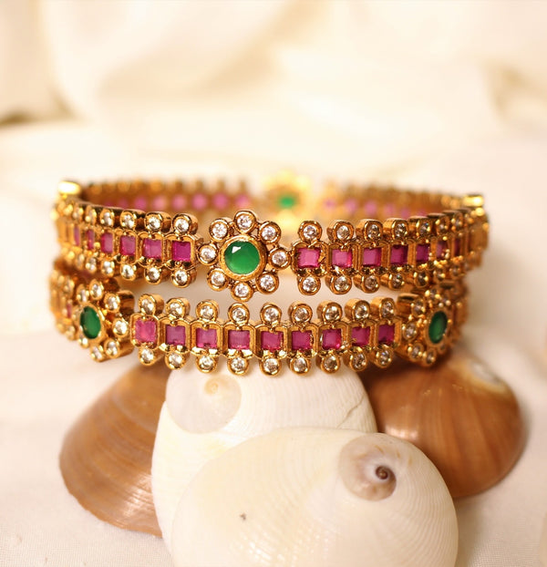 kundan Floral Kanghan Pair