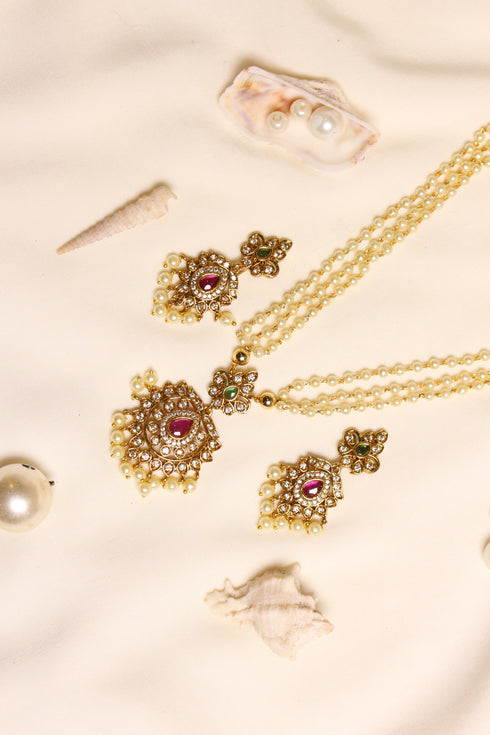 "PHOOL" Jadau Mala set