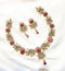 Gulzar-E-Nageen" Red Green Ganga Jamna Style Necklace