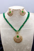 "ZUMURD" American Diamond and Emerald Mala