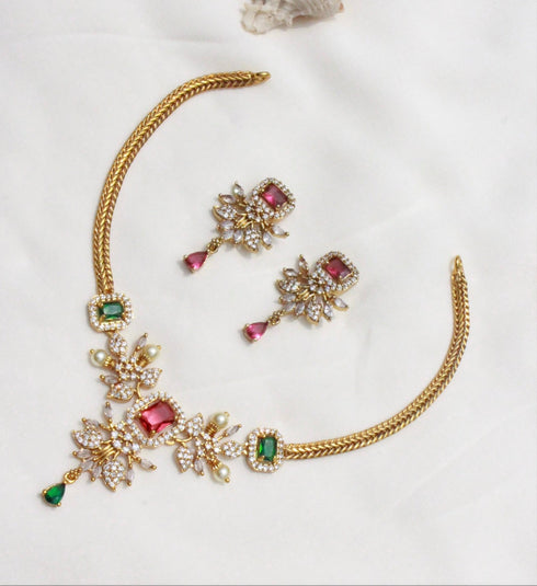 "GHULAB" Choker Necklace with Earrings