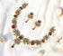 Gulzar-E-Nageen" Red Green Ganga Jamna Style Necklace