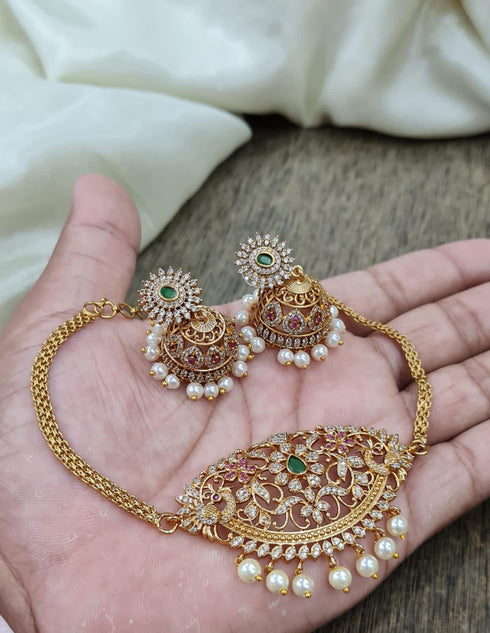 "GUL" Choker Necklace with Jhumki