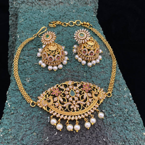 "GUL" Choker Necklace with Jhumki