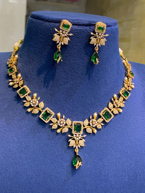 "Gulzar-E-Nageen" Ganga Jamna Style Necklace