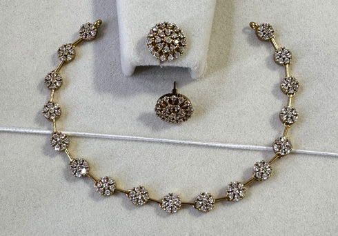 Ganga Jamna Style Necklace