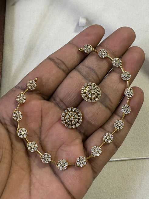 Ganga Jamna Style Necklace