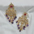 Gold Plated Jadau Chandelier Earrings