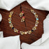 Gold Plated Naturattan Necklace with Earrings