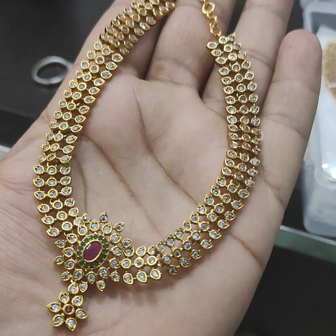 Jadau Necklace With Stud Earrings