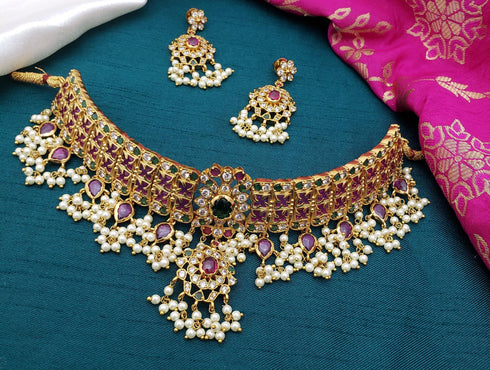 Jadau Bridal Choker Necklace