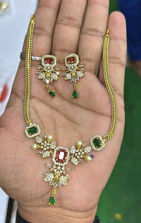 "GHULAB" Choker Necklace with Earrings