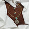 "AFROZ" Gold Plated Choker Necklace with Earrings
