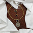 "AFROZ" Gold Plated Choker Necklace with Earrings