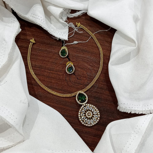 "AFROZ" Gold Plated Choker Necklace with Earrings
