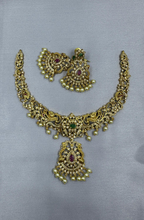 Peacock Jadau Necklace