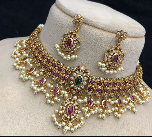 Jadau Bridal Choker Necklace