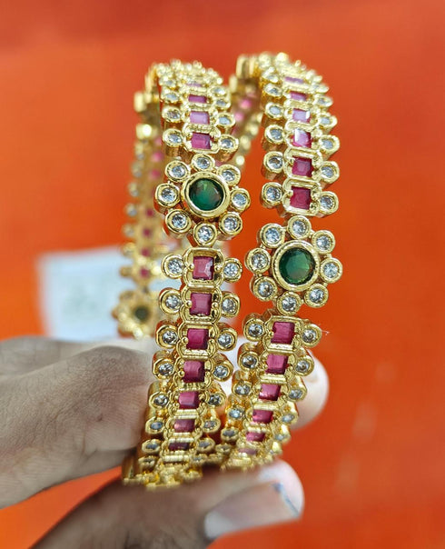 kundan Floral Kanghan Pair