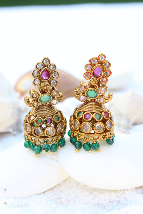Multicolour Jadau Earrings