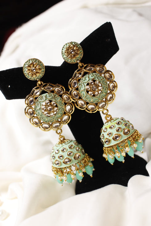 Long kundan Earrings