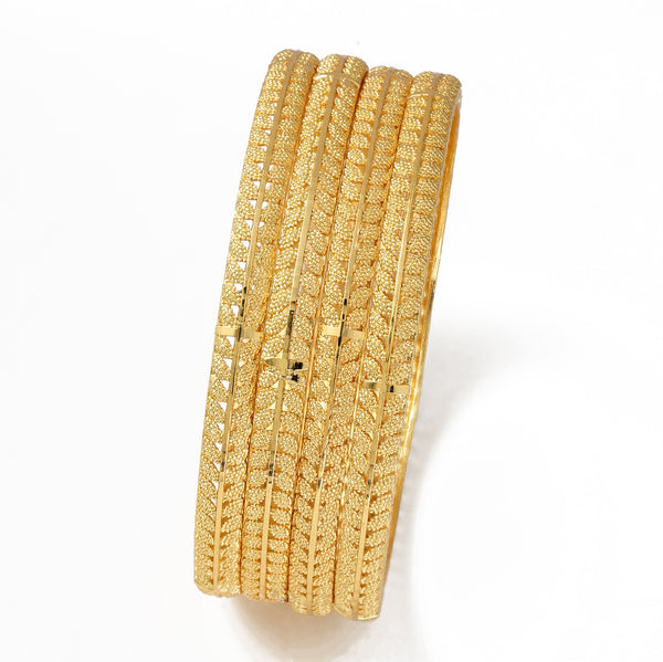 4 PCs Gold Plated Bangles
