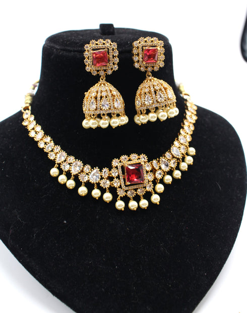 Mossinate Diamond Necklace with ChangeAble Stones