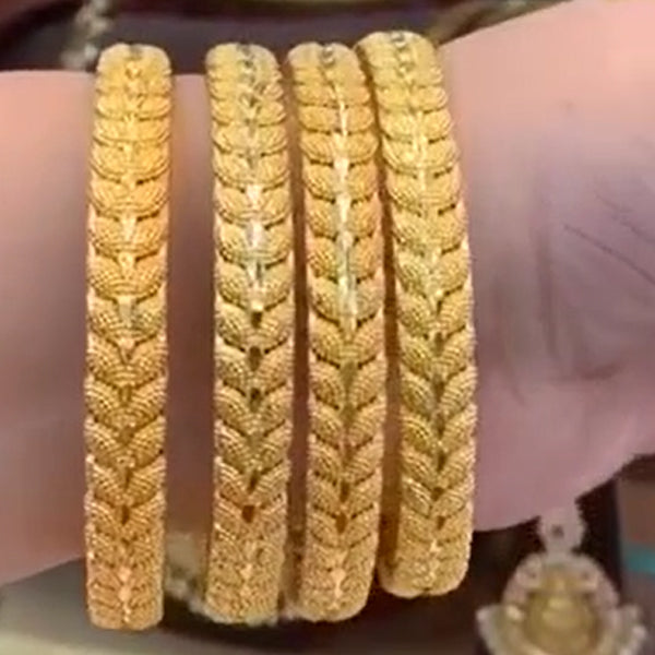 4 PCs Gold Plated Bangles