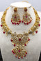 Victorian Style Kundan Necklace with Earrings
