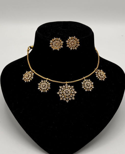 "KHUSHBOO" Gold Plated Diamond Necklace