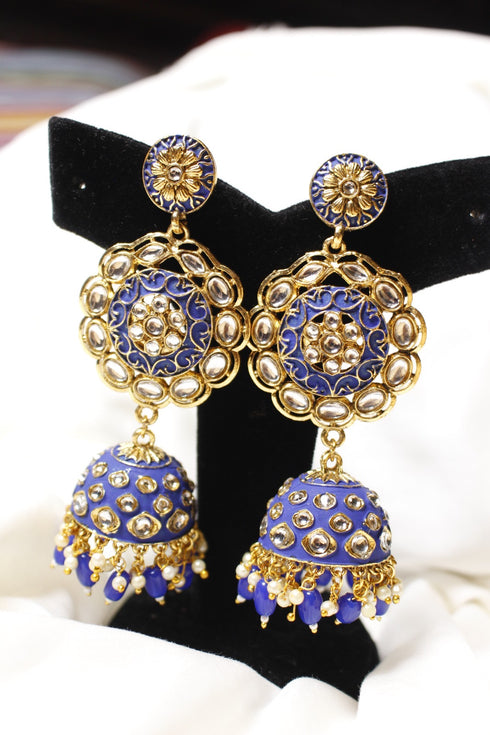 Long kundan Earrings