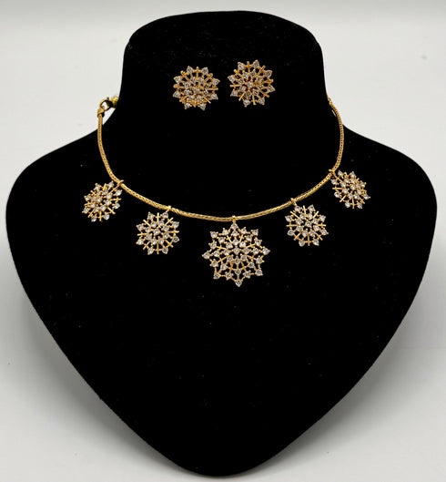 "KHUSHBOO" Gold Plated Diamond Necklace