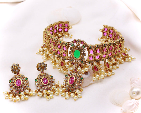 Jadau Bridal Choker Necklace