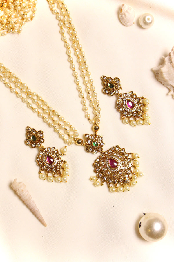 "PHOOL" Jadau Mala set