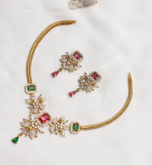 "GHULAB" Choker Necklace with Earrings