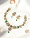 Gulzar-E-Nageen" Green Ganga Jamna Style Necklace