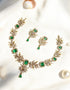 Gulzar-E-Nageen" Green Ganga Jamna Style Necklace