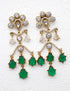 "Husn-e-Tarash" Hand Carved Mossinate Diamond Earrings