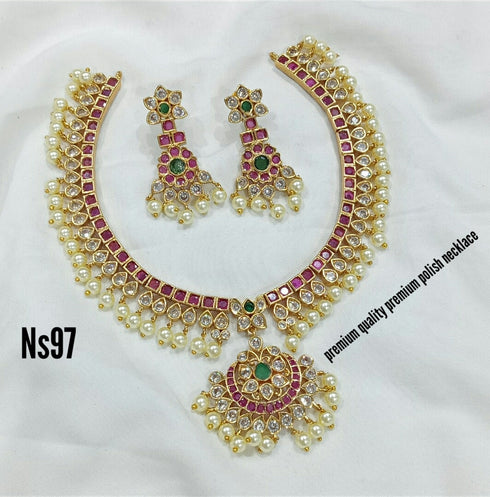 Gold Plated Indian Kundan Necklaces