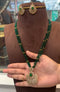 "ZUMURD" American Diamond and Emerald Mala