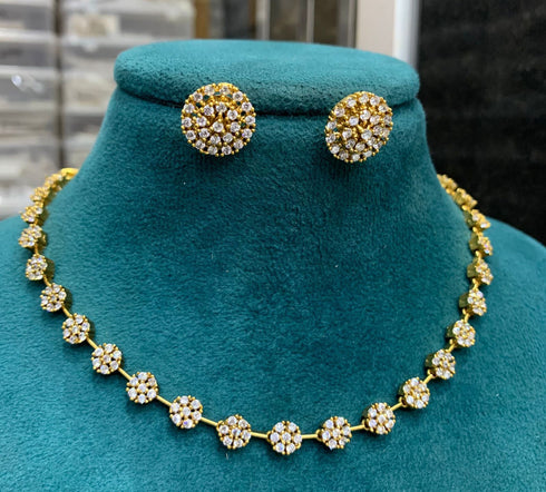 Ganga Jamna Style Necklace