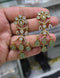 "Husn-e-Tarash" Hand Carved Mossinate Diamond Earrings