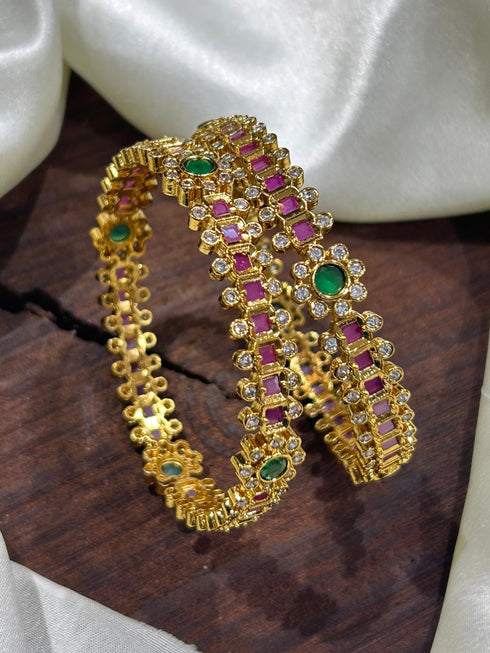 kundan Floral Kanghan Pair