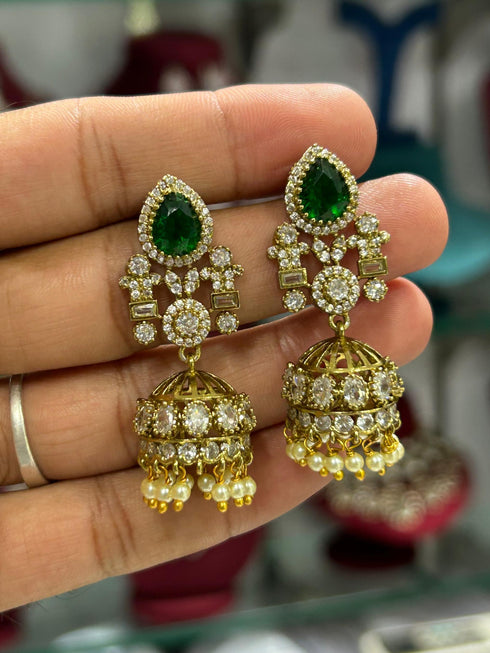 Mossinate Diamond Jhumki