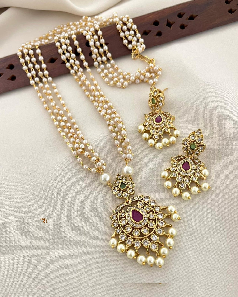 "PHOOL" Jadau Mala set