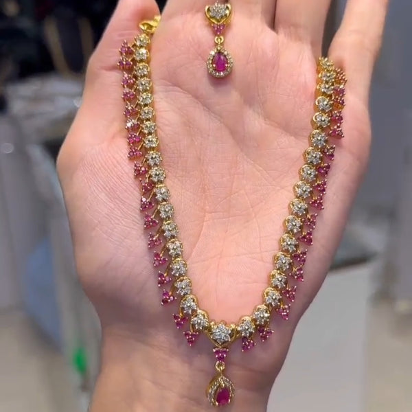 Diamond Designer Necklace with Earrings