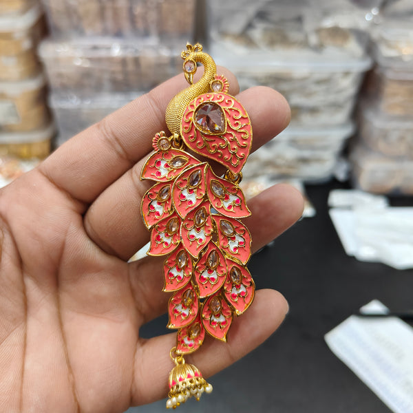 Hand Painted Peacock Designer Earrings